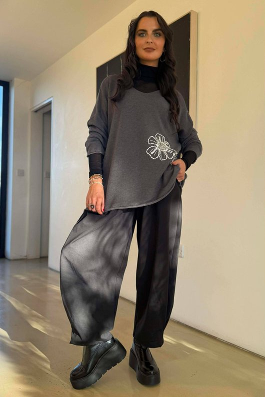 Carnaby Box Knit Graphite /4 =